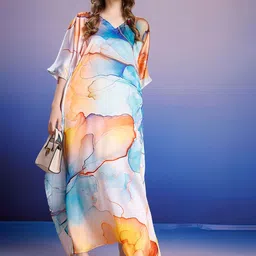 LABEL AARNA Floral Print Satin Maxi Midi Dress-image-97
