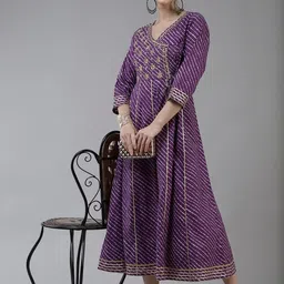 KALINI Print Fit & Flare Maxi Dress-image-24