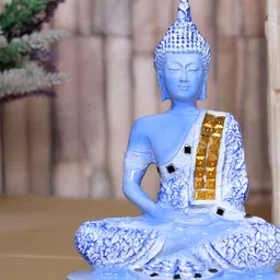 Aura Blue Buddha Religious Idol Showpiece-image-67