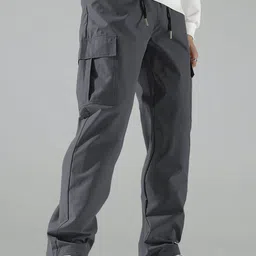 VOOTER Men Relaxed Fit Cargos Trousers-picture-34