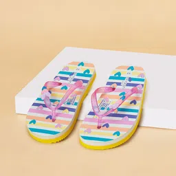 Pantaloons Junior Girls Printed Thong Flip-Flops-image-38