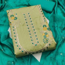 LeeliPeeri Designer Embroidered Unstitched Dress Material-image-42