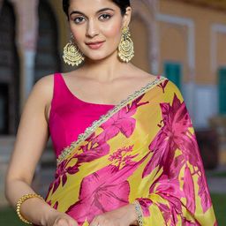 Kasya Festive Chinnon Sleeveless Saree Blouse-14