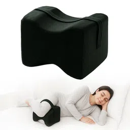 Aura Black Memory Foam Filled Faux Velvet Therapedic Pillow-14
