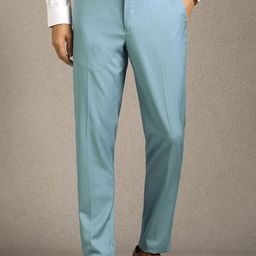 Louis Philippe Men Slim Fit Mid-Rise Formal Trousers-picture-29