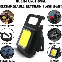 Bitleaf USB Rechargeable Keychain LED COB Light, USB Light with 3 Working Modes Light Smart Tube Light image 3
