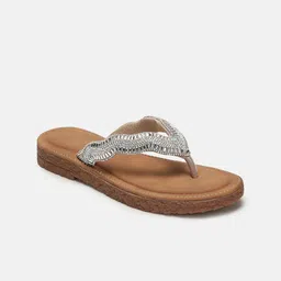Marc Loire Women Embellished Party Open Toe Flats-image-54