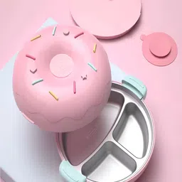 Vakkal Home Doughnut Pink Stainless Steel Pink Safe Pack Lunch Box-image-70