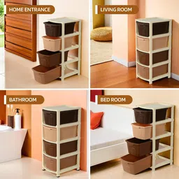 Kuber Industries Brown 4-Layer Drawer Organiser image 4