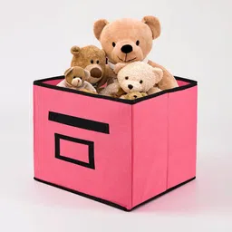 Kuber Industries Pink & Black Foldable Multi-Utility Organiser-64