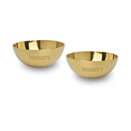POSHIFY Heavy Brass Katori-Elegant Heavy Brass Katori for Puja Rituals-45