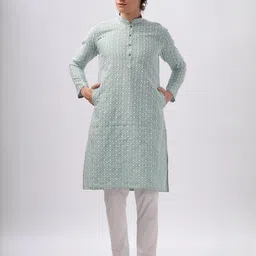 Anouk Men Geometric Thread Work Kurta-image-38
