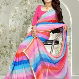 GAVUBAA Multi Pure Georgette Sarees-picture-42