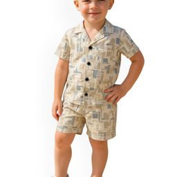 FASHION GRAB Printed Short Sleeves Shirt & Shorts Clothing Set-image-17