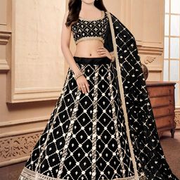 F Plus Fashion Black Net Lehenga Choli-picture-40