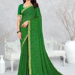 Pandadi Saree Leheriya Zari Poly Chiffon Sarees-image-63