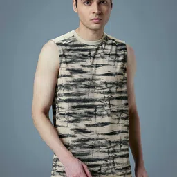 Technosport Printed Slim Fit Round Neck Sports Innerwear Vest With TECHNOCOOL+ MVP835LPDSM-image-44