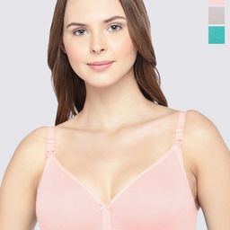 Inner Sense Organic Cotton Antimicrobial Women Feeding Bra Pack of 3-picture-13