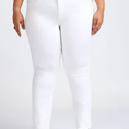 Sizeupp Women Plus Size Regular Fit Mid-Rise Cotton Jeans-image-97