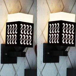 Gojeeva Black Wood Square Wall Lamps-picture-32