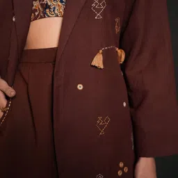 Swaroop by Swati Bhatia Tailored-Fit Front Open Blazer image 4