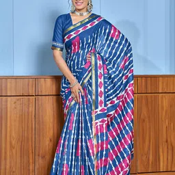 Pandadi Saree Women Striped Zari Bagru Traditional Sarees-19
