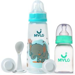 Baby Feeding Bottles for New Born Babies with Spoon | Anti Colic - (125+250ml) - 375 ml-image-85