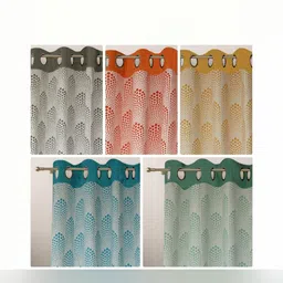 Dekor World Multicoloured Set of 2 Window Curtain image 4