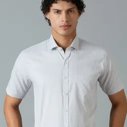MARK & ALBERT Men India Slim Fit Checked Spread Collar Cotton Formal Shirt-image-29