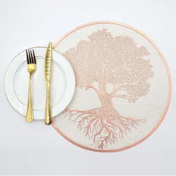 LooMantha 6 Pcs Beige Textured Table Placemats-16