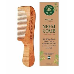 Willow Wellness Neem Fine Tooth Comb With Handle-image-22