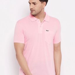 LYCOS Men Solid Polo Collar Cotton T-shirt-image-48