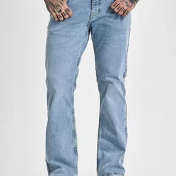 Snitch Men Classic Light Blue Bootcut Jeans-image-13