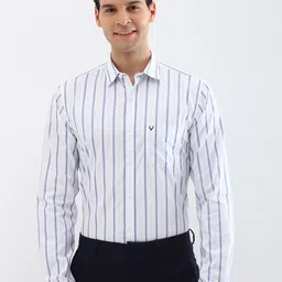 Allen Solly Men Spread Collar Vertical Striped Cotton Slim Fit Formal Shirt-image-96