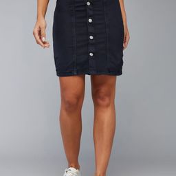 DOLCE CRUDO Denim A-Line Mini Skirt-picture-15