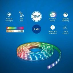 PHILIPS 5 Meter Wi-Fi Smart LED Strip with Music Sync, Voice Control & Dimmable feature Light Strip image 2