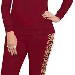 Colorblock, Animal Print Women Track Suit-image-83