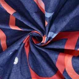 Arrabi Blue & Red Geometric 6-Seater Rectangle Table Cover image 3