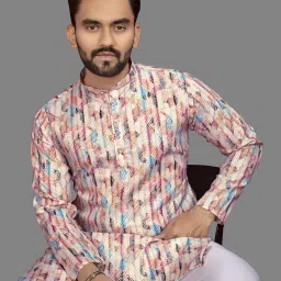 Men Printed Cotton Blend Straight Kurta-image-19