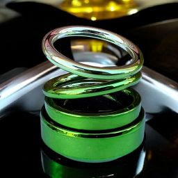 Solar Powered Rotatin Green colour Perfume Car Air Freshener Aroma Oil-26