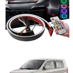 Carbon Fibre LED Rear Spoiler with Remote Control for Car Trunk Universal Exterior Car LED Tail Light Strip fit for Roof, Wing, Brake Light, Turn Signal Light Spoiler Lip Kit m176 Car Fancy Lights-image-63