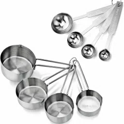 60ML 80ML 125ML 250ML Cups and 1.25 ml 2.5 ml 5 ml 15 ml tablespoons Stainless Steel Measuring Spoon Set-11