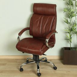 Alpha Leatherette High Back Executive Chair in Burgandy Colour Leatherette Office Adjustable Arm Chair-image-20