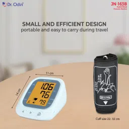 Dr.Odin JN-163B Blood Pressure Checking Machine With Talking function, Large LCD Display USB Type-C Power Source, 2 Users, 2x99 Memory Storage, Compact & Efficient Bp Monitor image 3