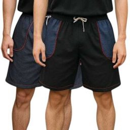Pack of 2 Self Design Men Reversible Multicolor Casual Shorts-image-57