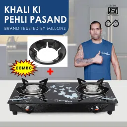 Cute Blkd 2B Combo with Jali Toughened Glass Tornado Burner Glass Gas Stove Glass Manual Gas Stove-image-73