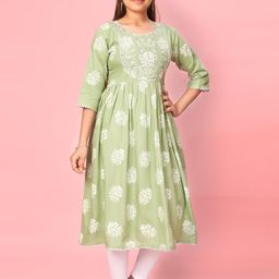 Muhuratam Girls Printed Kurta Set-image-52