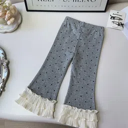 StyleCast x Revolte Girls Polka Dot Printed Regular Fit Mid-Rise Cotton Parallel Trousers-picture-4