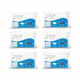 Homerz White 6 Pieces Cotton Filled Polycotton Sleep Pillow-image-30