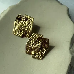 D MAK Gold-Plated Contemporary Studs-31